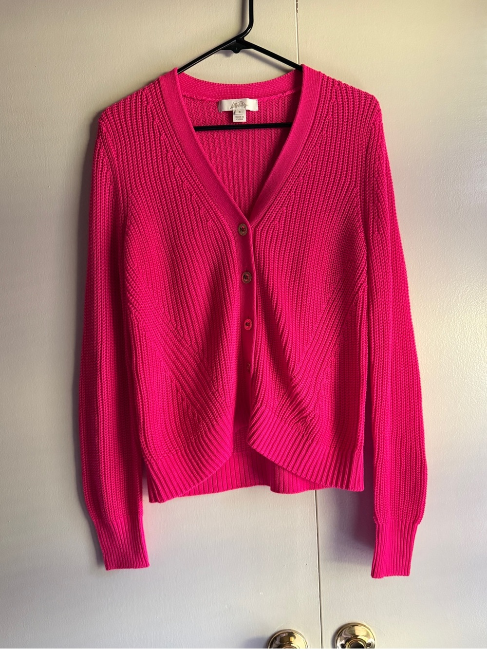 Lilly Pulitzer Bristow Cardigan Passion Fruit Pink Women’s Size Small